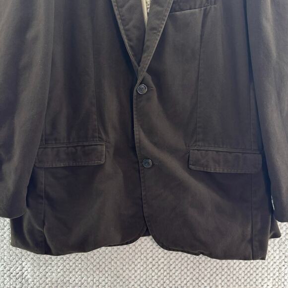 VTG Y2K Old Navy Jacket Men XXL Brown Canvas Lined Coat 2 Button Pockets - Picture 4 of 14